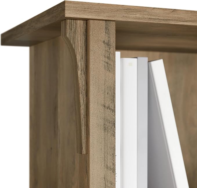 Bush Furniture BSH24463037 Salinas 6-Shelf 30-Inch H Cube Bookcase, Reclaimed Pine