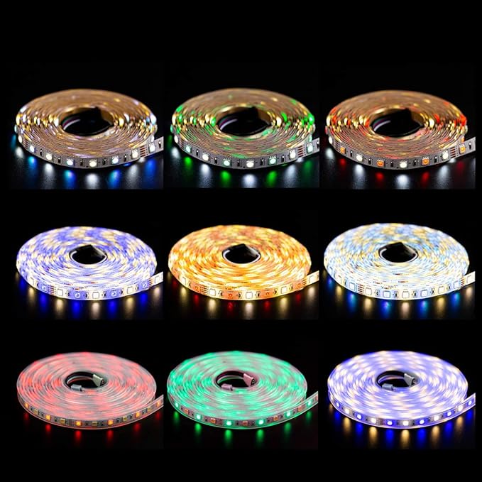 BTF-LIGHTING 5050 RGBW RGB+Cool White(6000K-7000K) 150RGB+150White LED Tape Light 5m 16.4ft 60LED/m Multi-Colored IP65 10mm Width FPCB DC12V for Bedroom Home Decoration(No Adapter or Controller)