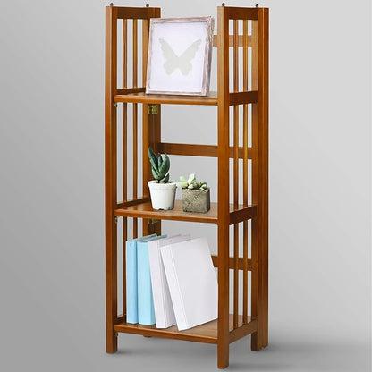 Casual Home 3-Shelf 14" Wide Folding Bookcase, Honey Oak (New)