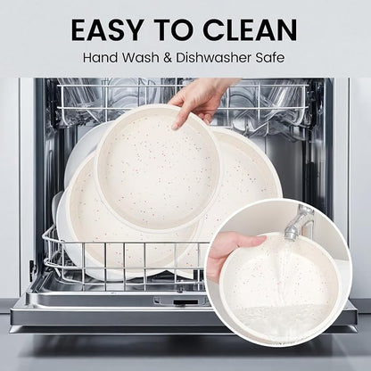 Vinino 10 Inch Round Cake Pan with Stainless Steel Frame | Perfect for Cheesecake, Layer Cakes & Desserts, Food Grade Silicone, Nonstick Surface, Easy Release and Cleanup