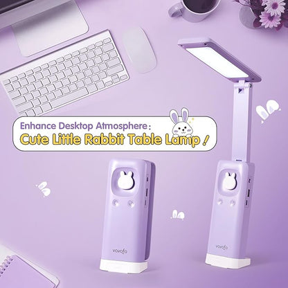 VAVOFO Battery Operated Lamp Rechargeable Lamp Foldable & Portable Light,15 light dimming modes Cordless Lamp,cute desk lamp,6000mAh Battery Lights,LED Battery Lights,Modern office desk lamp