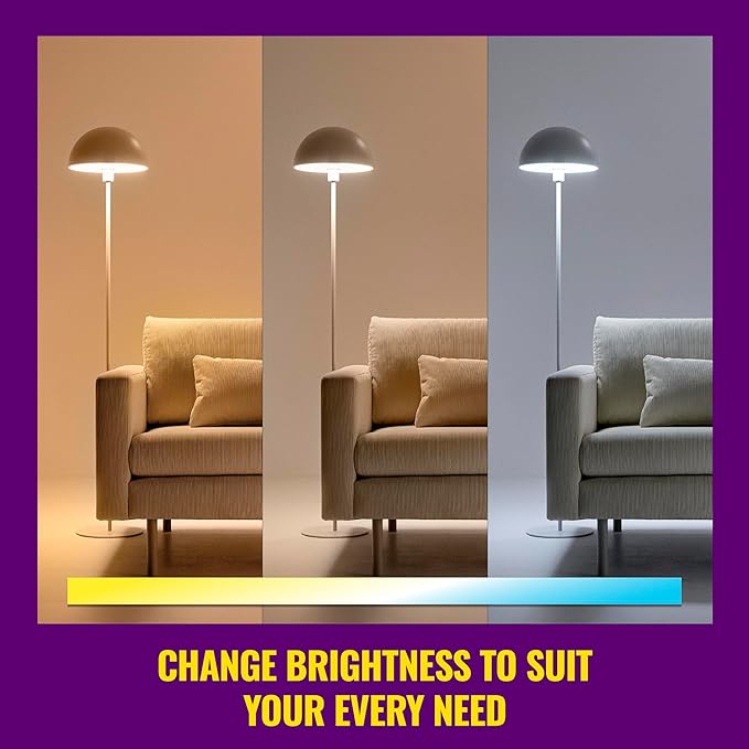 WiZ 40W B12 Color LED Smart Candle-Shaped Bulb - Pack of 6 - E12- Indoor - Connects to Your Existing Wi-Fi - Control with Voice or App + Activate with Motion - Matter Compatible