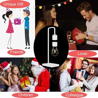 Magnetic Levitating Lamp with Phone Wireless Charging Pad 24.5" Floating White Table Lamp Nightstand Lamp Bedside Lamp White Lamp for Bedrooms & Living Room Christmas Gift Home Decoration