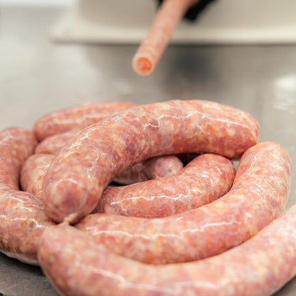 Bearded Butchers Mushroom & Swiss Bratwurst DIY Kit – Brats with Seasoning, Swiss Cheese, Mushroom Bits & 32mm-35mm Natural Hog Casings – Great for Pork, Venison, Elk, Bison – Makes Up to 25 lbs Meat