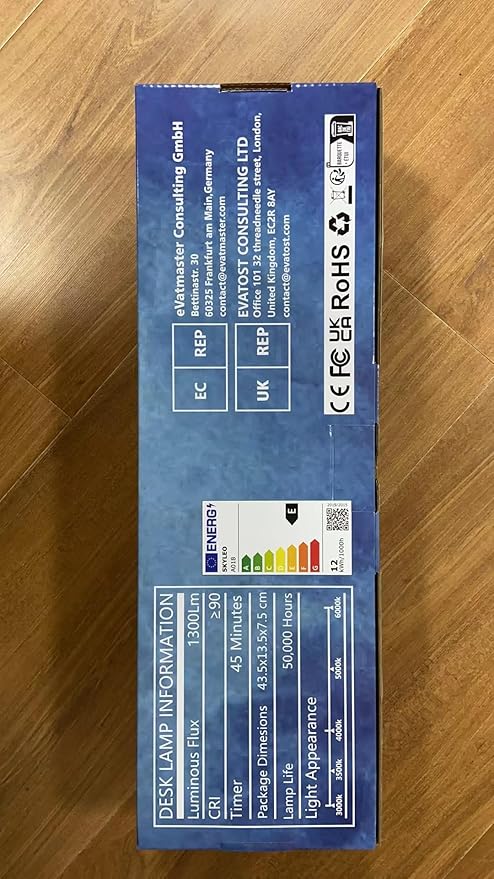 SKYLEO Desk Lamp - 31.5" Desk Light - 5 Color Modes X 11 Brightness Levels - Adjustable Swing Arm - Timmer & Memory Function - 12W Study Lamp - White