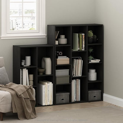 Furinno Luder 11-Cube Reversible Open Shelf Bookcase, Blackwood
