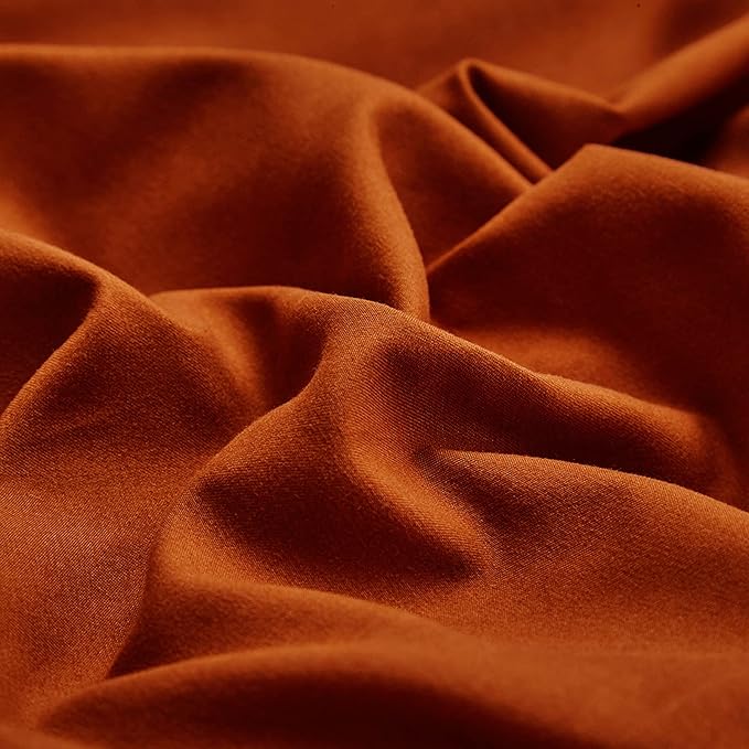 Rust Comforter Sets Burnt Orange Bedding Set King Reddish Caramel Color Terracotta Bed Set 3 Pieces Women Lightweight Solid Burnt Orange Color Blanket Rust Quilts Set Breathable Bed Comforter