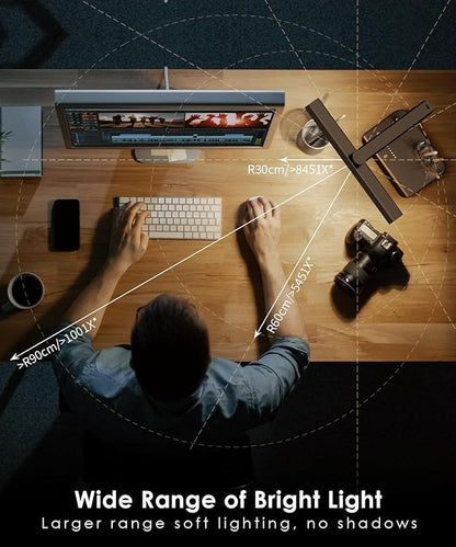 LED Desk Lamp with USB Charging Port, Eye-Caring Table Lamp, Touch Control Dimmable 5 Color Modes, 45 Min Auto-Off Timer, Foldable Study Desk Light for Home Office College Dorm & Reading
