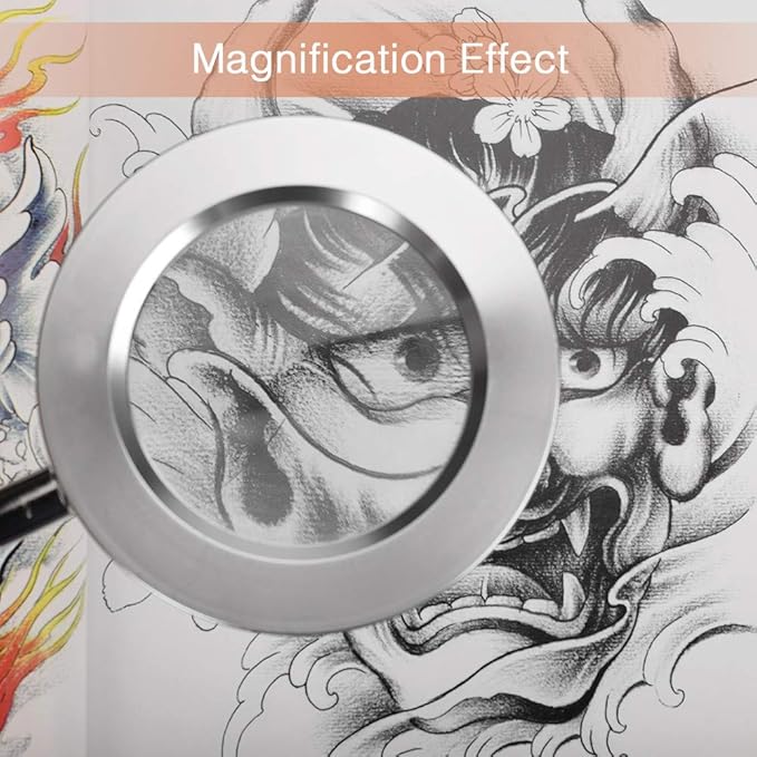 ATOMUS 2.5X Magnifying Lamp, LED USB Rechargeable Tattoo Beauty Magnifier Lamp with Metal Clip for Eyebrow Tattoo Manicure Eyelash Extension Read