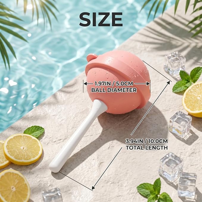 4PCS Reusable Silicone Lollipop Ice Cream Mold, Homemade Popsicle Molds, DIY Creative Ice Pops for Summer, Silicone Popsicle Maker for Juice, Yogurt & Frozen Treats, Fun Dessert Mold (Orange)