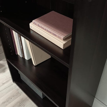 Sauder Beginnings 3 Bookcase/Book shelf, L: 24.57" x W: 11.50" x H: 35.28", Cinnamon Cherry finish