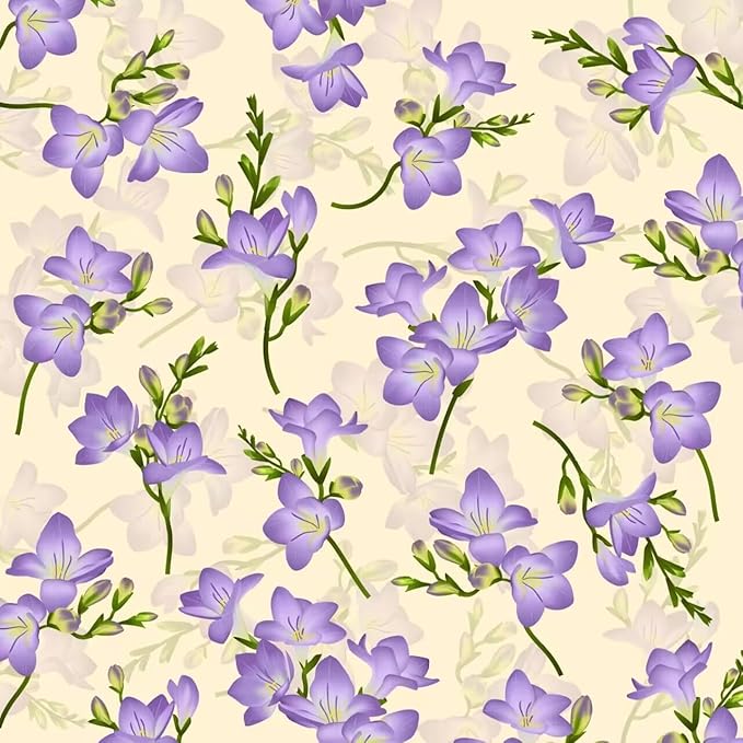 kxry Purple Flower Comforter Sets Bedding Sets Full Size Comforter Set for Girls Women Kids 1 Comforter + 2 Pillow Case