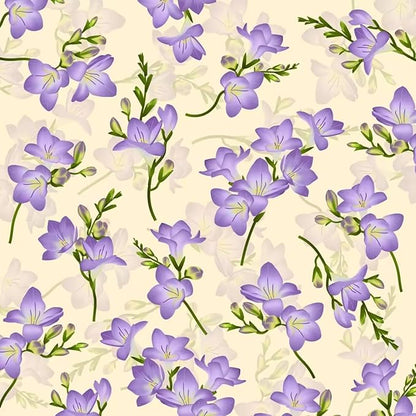 kxry Purple Flower Comforter Sets Bedding Sets Full Size Comforter Set for Girls Women Kids 1 Comforter + 2 Pillow Case