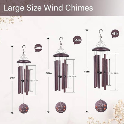 ASTARIN Dragonfly Wind Chimes for Loss of Loved One, Personalized Windchimes in Memory of a Loved One, Bereavement Gifts for Loss of Father Mother, 3 Size Deep Tone Wind Chime