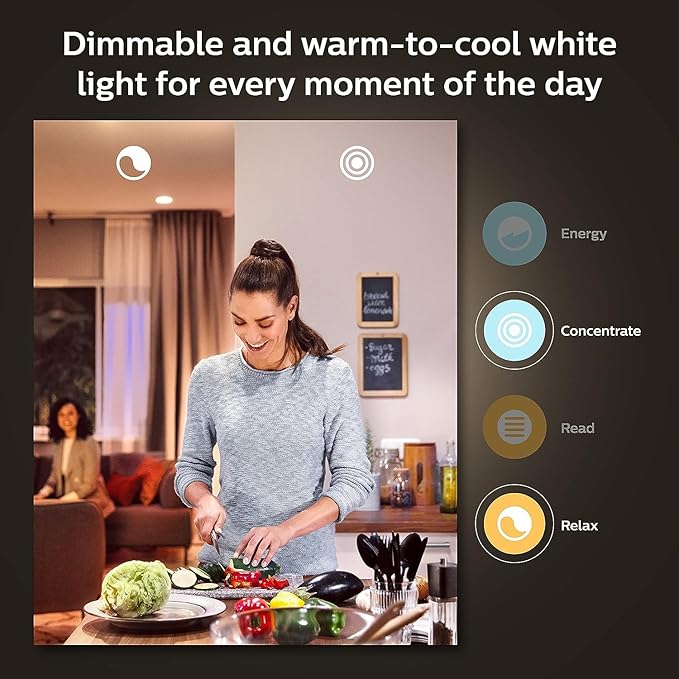 Philips Hue Smart 60W A19 LED Bulb - Soft Warm White Light - 2 Pack - 800LM - E26 - Indoor - Control with Hue App - Works with Alexa, Google Assistant and Apple Homekit
