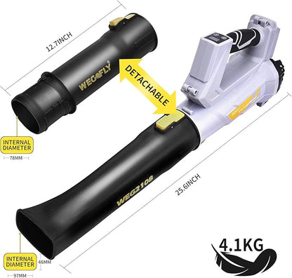 500 CFM Cordless Leaf Blower, 2 x 21V 4.0Ah Battery and Charger, Electric Leaf Blowers for Patio Cleaning, Lawn Care, Blowing Leaves and Snow