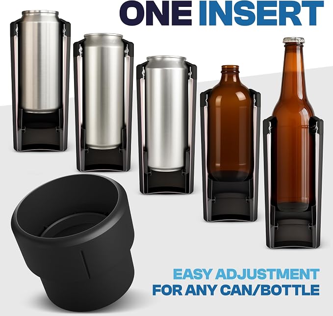 Frost Buddy XL Can Cooler - Fits 12/16/20/24 oz Cans & Bottles (Navy) | Keeps drinks chilled 12+ hrs | No sweat, no condensation | Fits slim & standard cans
