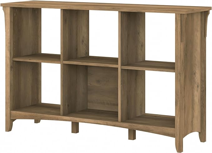 Bush Furniture BSH24463037 Salinas 6-Shelf 30-Inch H Cube Bookcase, Reclaimed Pine