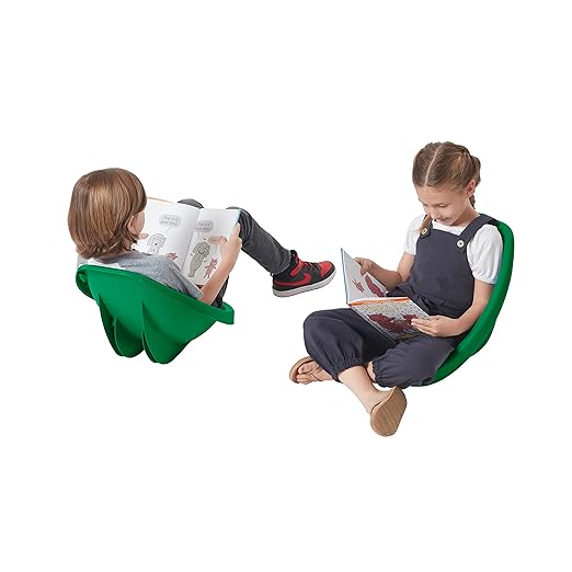 ECR4Kids Leaf Floor Seat, Rocker Chair, Green, 6-Piece