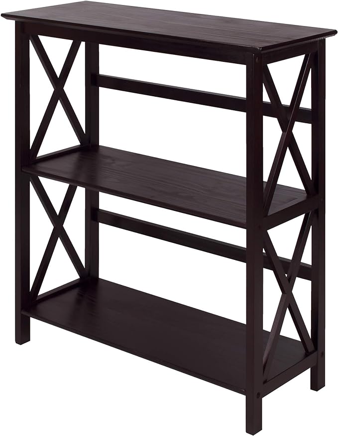 Casual Home Montego 3-Shelf Bookcase, Espresso (New)