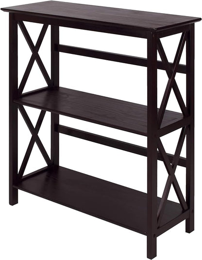 Casual Home Montego 3-Shelf Bookcase, Espresso (New)