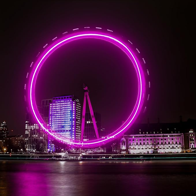 GZBtech Flexible LED Neon Rope Lights 33FT,AC 110-120V Waterproof Strip Light, 120 LEDs/M Cuttable Connectable Neon Lighting for Indoor Outdoor Home Decor/Commercial Building Use-Pink 10M