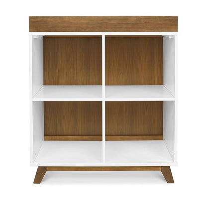 DaVinci Otto Convertible Changing Table and Cubby Bookcase in White and Walnut