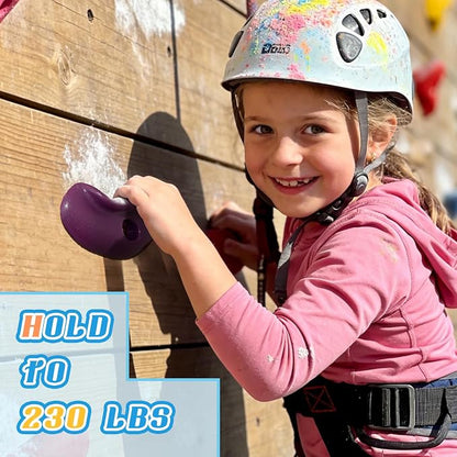 45 PCS Rock Climbing Wall for Kids,Rock Wall Climbing Holds,Adults Climbing Wall Grip Kits Holds Up to 230 lbs for Outdoor Indoor Home Playground Climbing Holds