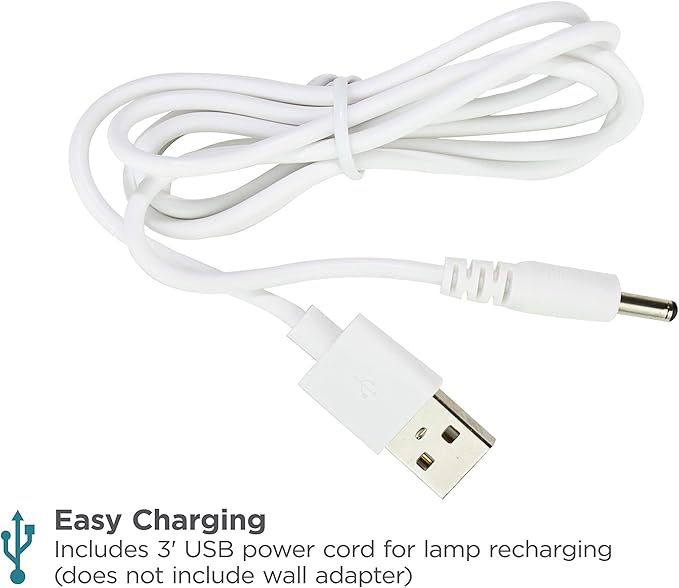 BLACK+DECKER VLED1820-BD Battery LED Desk Lamp, Dimmable with Adjustable Color Temperature, 4 Hour Battery Life, Rechargeable, Reduces Eyestrain, White