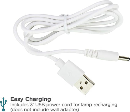 BLACK+DECKER VLED1820-BD Battery LED Desk Lamp, Dimmable with Adjustable Color Temperature, 4 Hour Battery Life, Rechargeable, Reduces Eyestrain, White