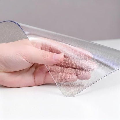 Frosted Table Protector 42 x 78 Inch, 1.9mm Thick Waterproof PVC Plastic Table Cover, Durable Table Pad for Dining Room, Kitchen, Writing Desk, and Coffee Tables