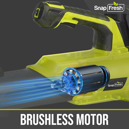 SnapFresh Cordless Leaf Blower - 550CFM Brushless Electric Leaf Blower with 2 x 4.0 Ah Battery and Fast Charger - Lightweight 20V Yard and Garden Blower for Lawn Care…