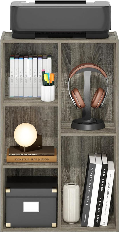 Furinno Luder 5-Cube Reversible Open Shelf, French Oak