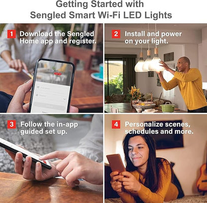Sengled Smart Light Bulb, Color Changing Light Bulb, WiFi Light Bulbs No Hub Required, Smart Bulbs that Work with Alexa & Google Home, Smart LED A19 RGB Light Bulbs, 1 Pack