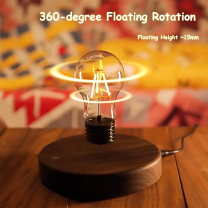 Magenetic Levitating Lamp, Floating Light Bulb, Auto Rotating LED Table Lamp Night Light for Home/Room/Office Decor