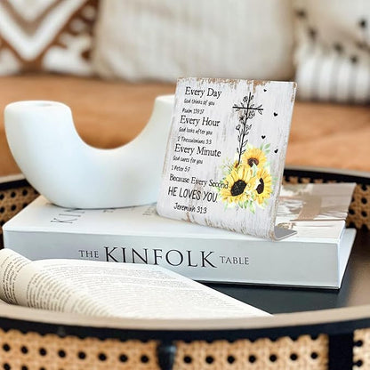Christian Office Decor for Women Desk Inspirational Gifts with Prayers Religious Scripture Birthday Gifts for Her, Mom, Sister, Coworker Men, Friends Valentines Motivational Catholic Gifts XUV04