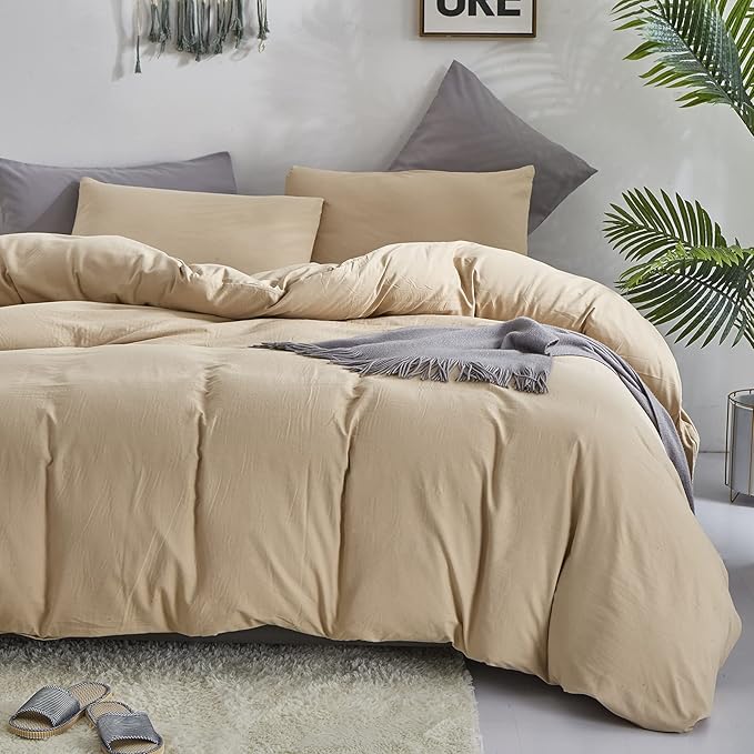 Champagne Comforter Set King Beige Bedding Set Lightweight Women Soft Champagne Blanket 3 PCs Durable Light Khaki Colored Comforter Set King Breathable Bed Comforter Set