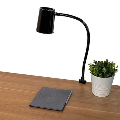 MOFFATT LED Desk Lamp with Clamp, 24" Articulating Flexible Gooseneck Arm, Ultra Bright Mountable LED Task Light, Work Lamp, 12 Watts, 1690 Raw Lumens, 95031, Black (Made in USA)