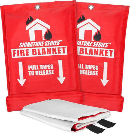 Signature Series Fire Blanket | Flame Suppression Fiberglass Blanket for Home & Kitchen Safety | Ultimate Fire Protection Blankets That Never Expire