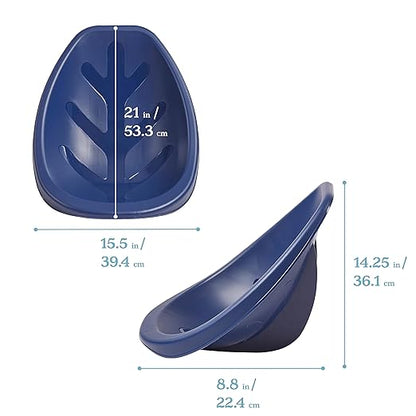 ECR4Kids Leaf Floor Seat, Rocker Chair, Navy, 6-Piece