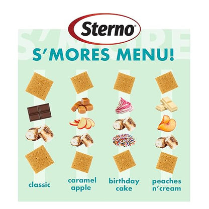 Sterno 70277 Smores Maker Jr Table Top Smores Fire Pit, Portable, Cordless, Food-Safe, Great for Outdoors or Indoors - Jr Size, Black | Includes base, roasting screen, 2 forks, and fuel can