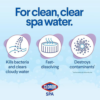Clorox® Pool&Spa™ Spa Water All-in-One Sanitizer & Shock, Destroys Contaminants, Clears Cloudy Water, 2LB (Pack of 1)