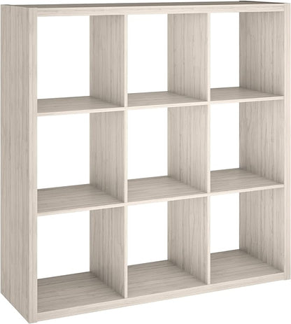 ClosetMaid 4589 Decorative Open Back 9-Cube Storage Organizer, Bleached Walnut