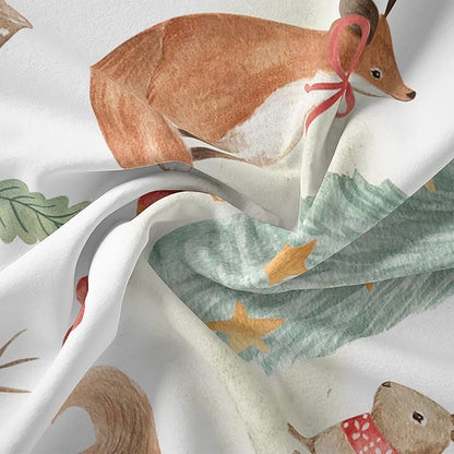Christmas Comforter King Size,Rabbit Deer Comforter Set for Kids Teens Girls Boys,3Pcs Bedding Set Printed Comforter with 2 Pillowcases,Down Alternative,Soft and Lightweight，King Size