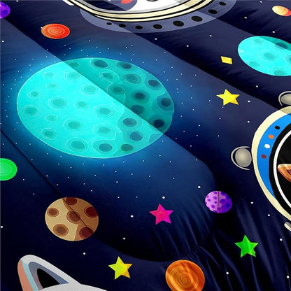 Dogs Twin Comforter Set for Boys - 2Pcs Lovely Pets Animals Theme Bedding Set for Boys Bedroom Kids Room Decor Cute Corgi Husky Alaska Pattern Soft Comforter with 1 Pillowcase for All Season