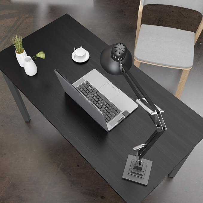 Weehom Computer Desk Home Office Writing Desk Study Laptop/Dining Table - 55 Inches Black Desk