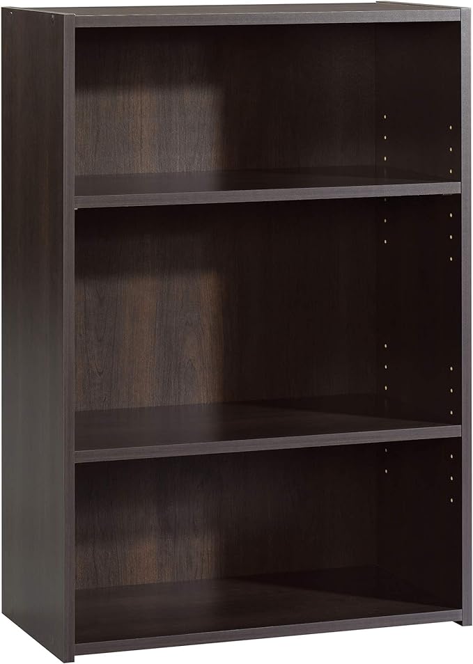 Sauder Beginnings 3 Bookcase/Book shelf, L: 24.57" x W: 11.50" x H: 35.28", Cinnamon Cherry finish