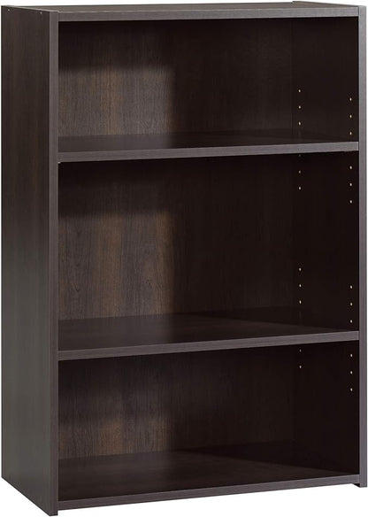 Sauder Beginnings 3 Bookcase/Book shelf, L: 24.57" x W: 11.50" x H: 35.28", Cinnamon Cherry finish