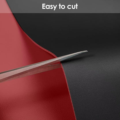 Desk Cover Protector - Used for Square Table Waterproof and Easy to Clean Good Flatness Easy to Used for Dining Table(Black+Wine Red 44x44)