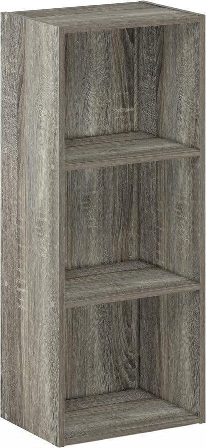 Furinno Luder Bookcase / Book / Storage , 3-Tier, Frenck Oak